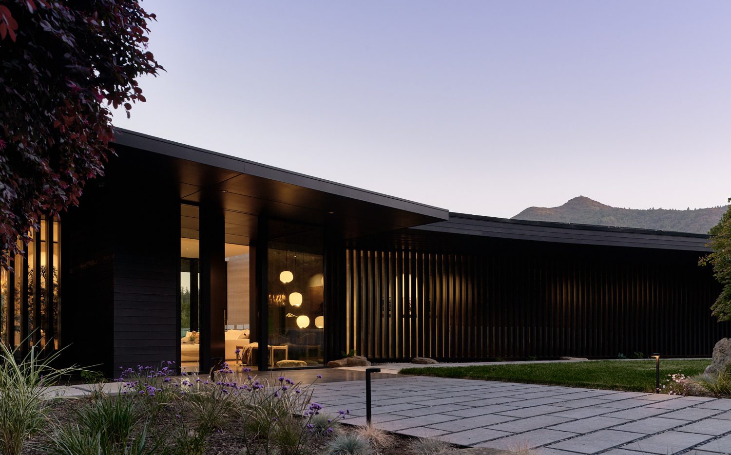 Marin County Kentfield Custom Home Side Entry